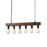 Sospensione Texas corpo nero 6XE27 - Luce Ambiente Design