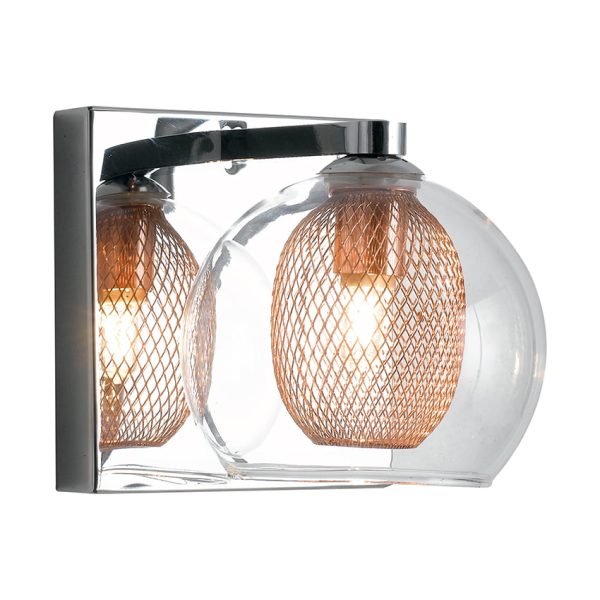 Applique Thesis trasparente/rame 1XG9- Luce Ambiente Design - immagine 1