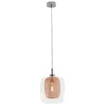 Sospensione Thesis trasparente/rame 1XE27 - Luce Ambiente Design