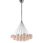 Sospensione Thesis trasparente/rame  37XG4  - Luce Ambiente Design