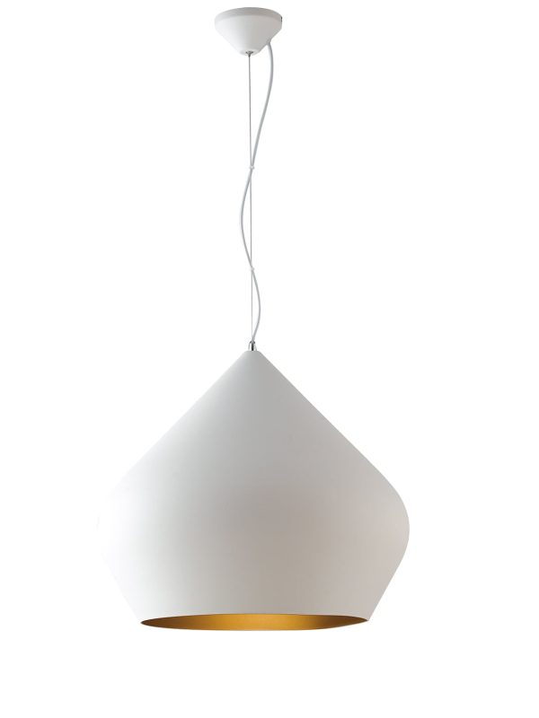 Sospensione Tholos corpo bianco 1XE27 - Luce Ambiente Design - immagine 1