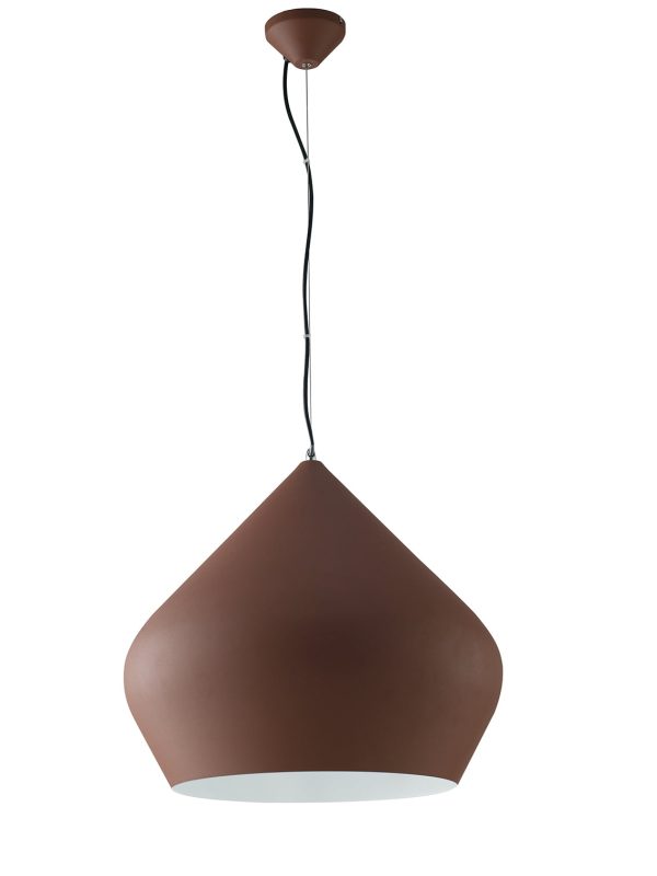 Sospensione Tholos corpo bronzo 1XE27 52X49CM - Luce Ambiente Design - immagine 1