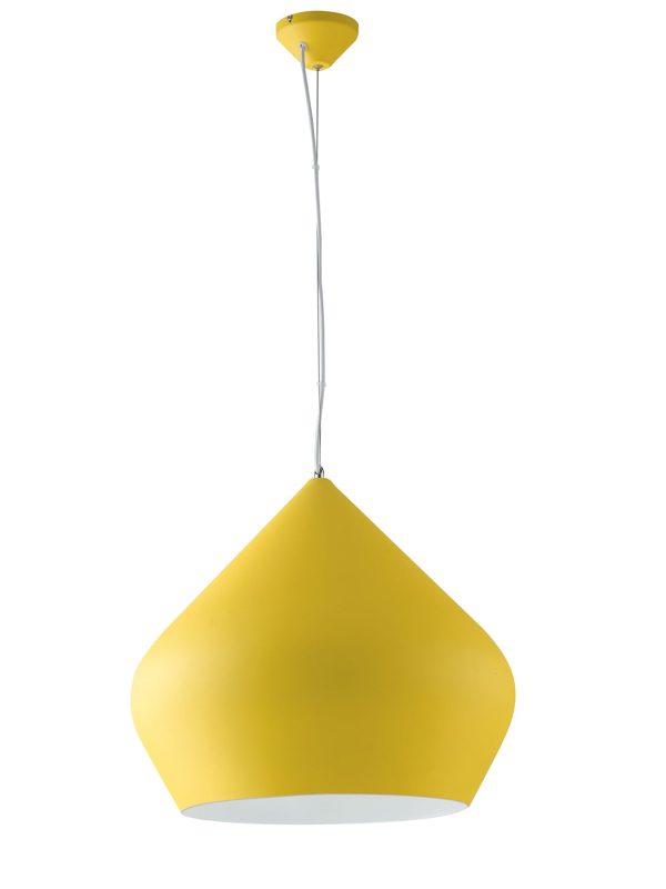 Sospensione Tholos corpo giallo 1XE27 52X49CM - Luce Ambiente Design - immagine 1