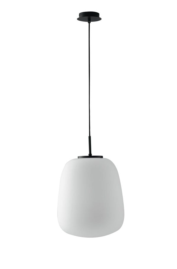 Sospensione Tolomeo corpo bianco 1XE27 - Luce Ambiente Design - immagine 1