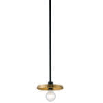 Sospensione Twiga corpo nero/oro 1XE27 - Luce Ambiente Design