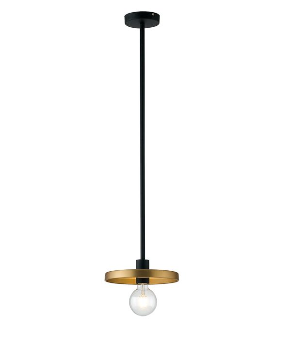 Sospensione Twiga corpo nero/oro 1XE27 - Luce Ambiente Design - immagine 1