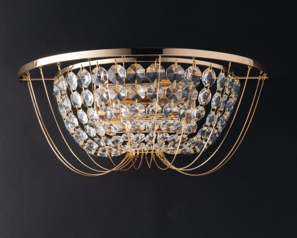 Applique Vienna corpo oro 2XE14 - Luce Ambiente Design - immagine 1