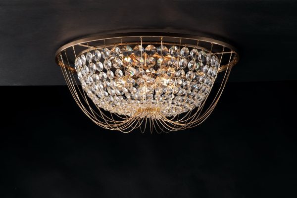 Plafoniera Vienna corpo oro 4XE14 - Luce Ambiente Design - immagine 1
