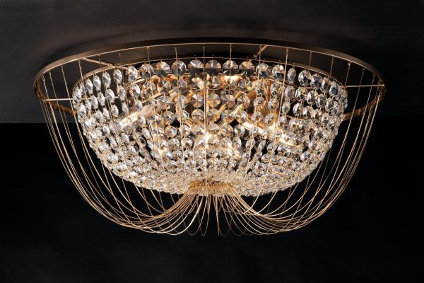 Plafoniera Vienna corpo oro 6XE14 - Luce Ambiente Design - immagine 1