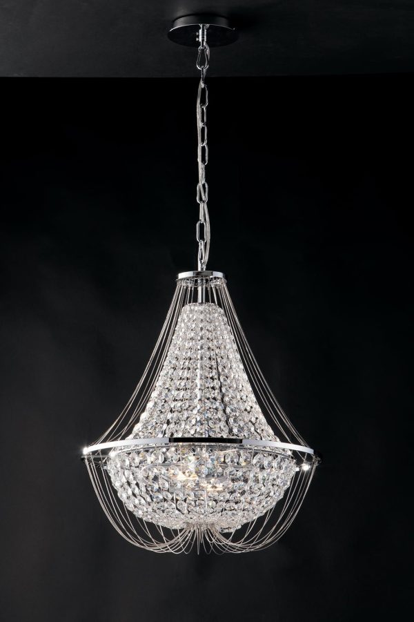 Sospensione Vienna corpo cromo 4XE14 - Luce Ambiente Design - immagine 1