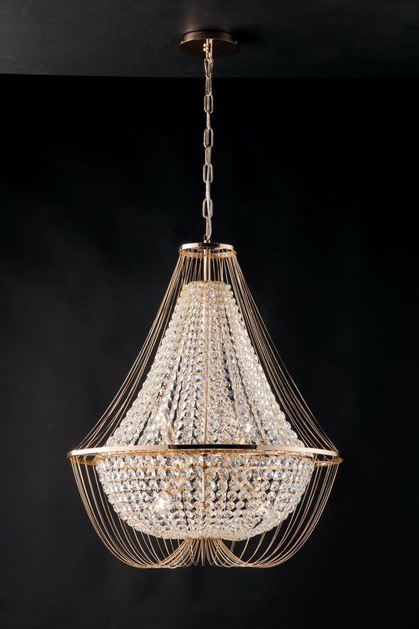 Sospensione Vienna corpo oro 6XE14 - Luce Ambiente Design - immagine 1