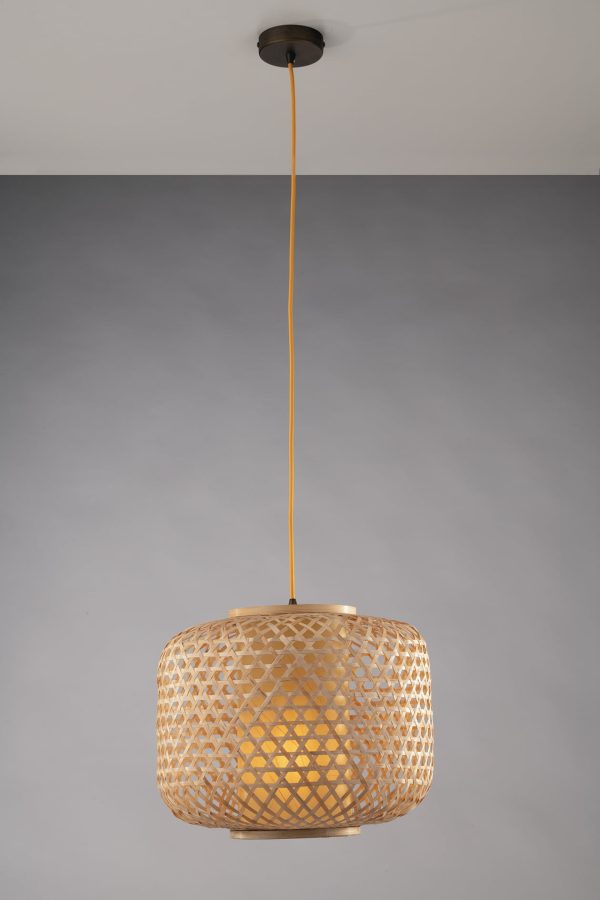 Sospensione Zen corpo beige 1XE27 - Luce Ambiente Design - immagine 1