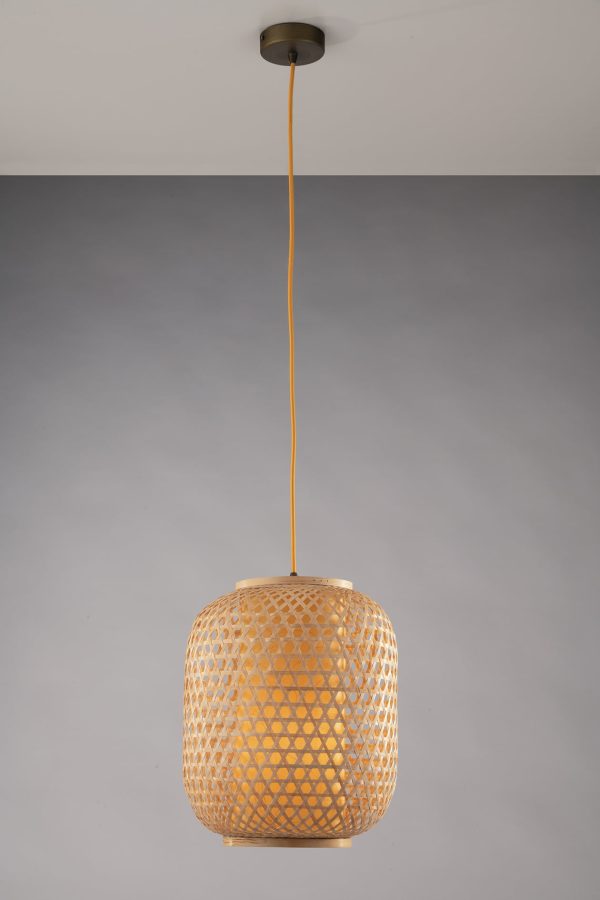 Sospensione Zen corpo beige 1XE27 - Luce Ambiente Design - immagine 1