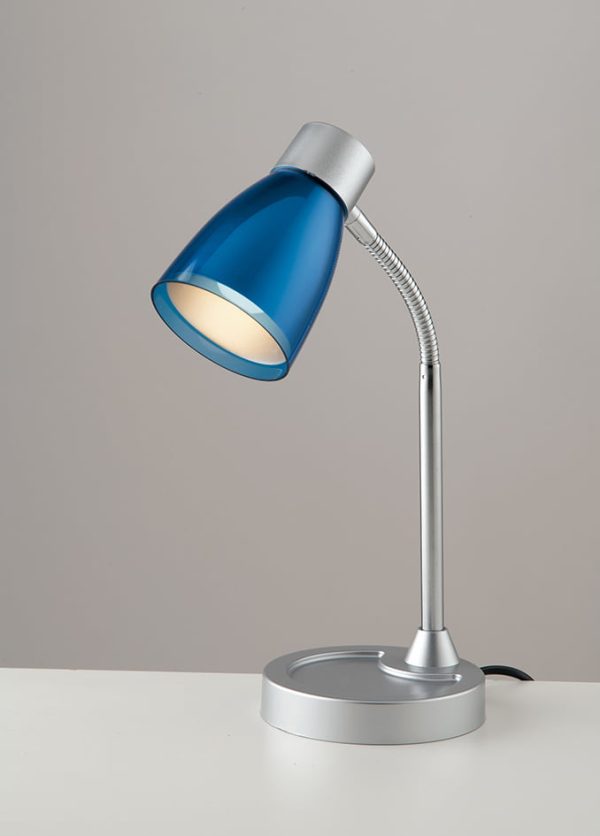 Lampada da lettura Arkimede corpo blu 1XE14 - Luce Ambiente Design - immagine 1