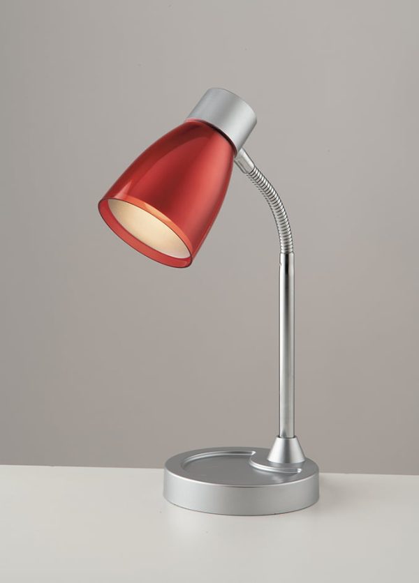 Lampada da lettura Arkimede corpo rosso 1XE14 - Luce Ambiente Design - immagine 1
