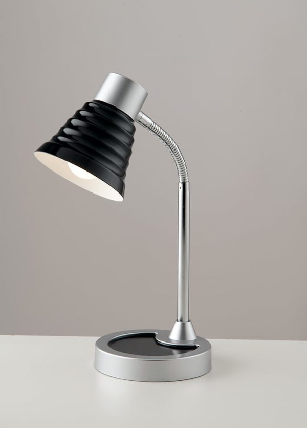 Lampada da lettura Leonardo corpo nero 1XE14 - Luce Ambiente Design - immagine 1