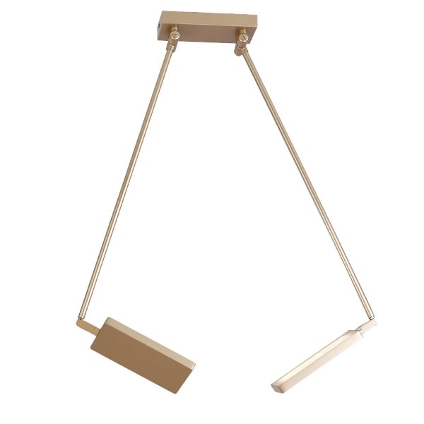 Plafoniera LED Book corpo oro 2X17W 2600lm 3200K - Luce Ambiente Design - immagine 1