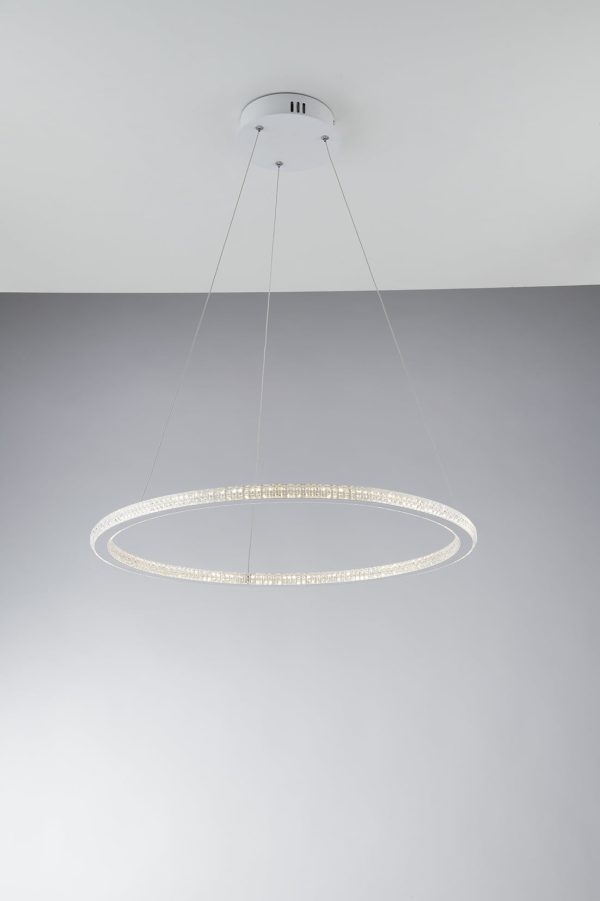 LED-BRYANT-S1 Sospensione LED Bryant corpo bianco 45W 3265lm 4000K - Luce Ambiente Design - immagine 1