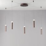 Plafoniera LED Candle corpo bronzo 5X7W 1900lm 4000K - Luce Ambiente Design