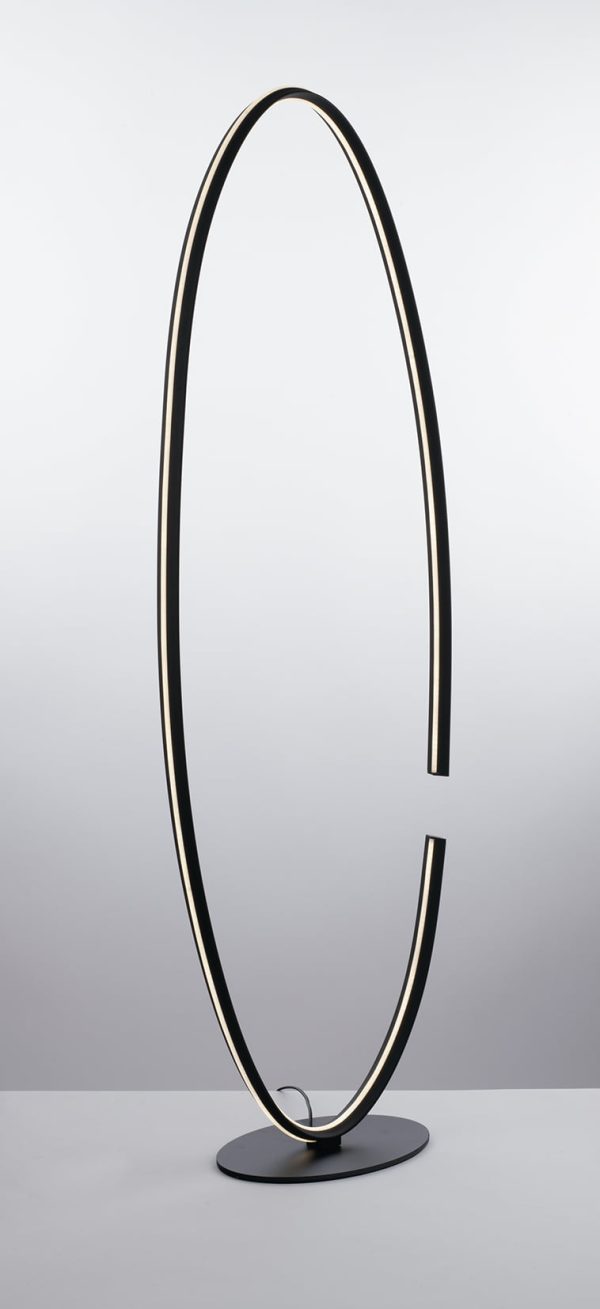 Piantana LED Clarke corpo nero 32W 1920lm 4000K - Luce Ambiente Design - immagine 1