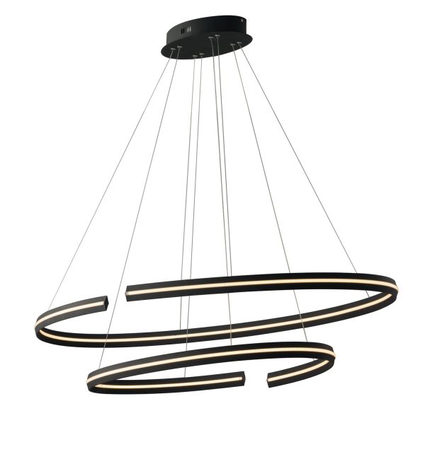 Sospensione LED Clarke corpo nero 110W 6600lm 4000K - Luce Ambiente Design - immagine 1