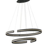 Sospensione LED Clarke corpo nero 75W 4500lm 4000K - Luce Ambiente Design