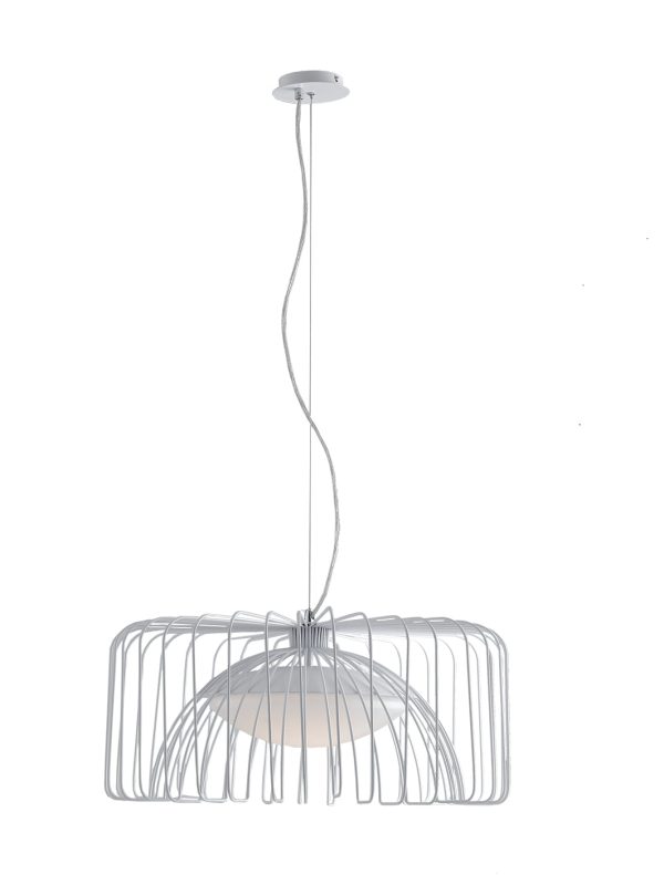 Sospensione LED Cougar corpo bianco 24W 1920lm 4000K - Luce Ambiente Design - immagine 1