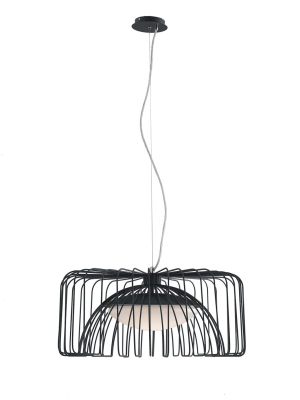 Sospensione LED Cougar corpo nero 24W 1920lm 4000K - Luce Ambiente Design - immagine 1