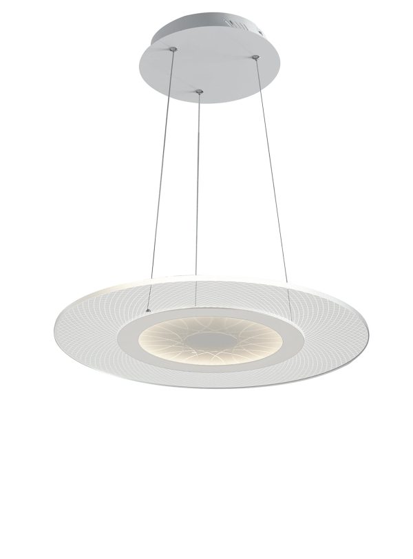 LED-ETERNITY-S50 Sospensione LED Eternity corpo bianco 34W 2720lm 4000K - Luce Ambiente Design - immagine 1