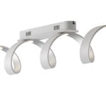 Plafoniera LED Helix corpo bianco/argento 20W 1600lm 4000K- Luce Ambiente Design