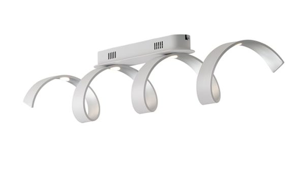 LED-HELIX-PL4-BCO Plafoniera LED Helix corpo bianco/argento 20W 1600lm 4000K- Luce Ambiente Design - immagine 1