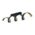 Plafoniera  LED Helix corpo nero/oro 20W 1600lm 4000K - Luce Ambiente Design