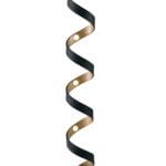Piantana LED Helix corpo nero/oro 30W 2400lm 4000K  - Luce Ambiente Design
