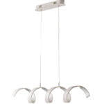 Sospensione LED Helix corpo bianco/argento 20W 1600lm 4000K- Luce Ambiente Design