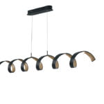 Sospensione LED Helix corpo nero/oro 30W 2400LM 4000K - Luce Ambiente Design