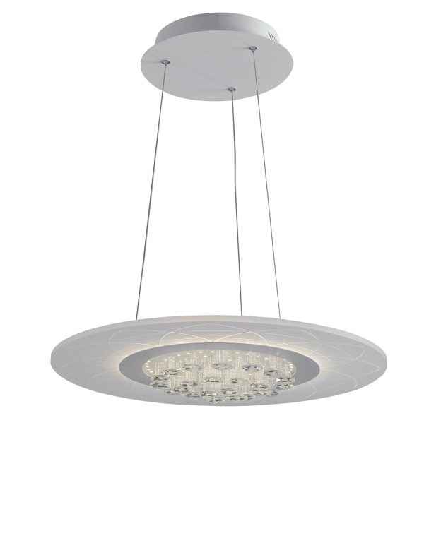 LED-HIMALAYA-S50 Sospensione LED Himalaya corpo bianco 42W 3360lm 4000K - Luce Ambiente Design - immagine 1