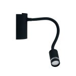 Applique LED Kepler corpo nero 3W 100lm 3000K - Luce Ambiente Design