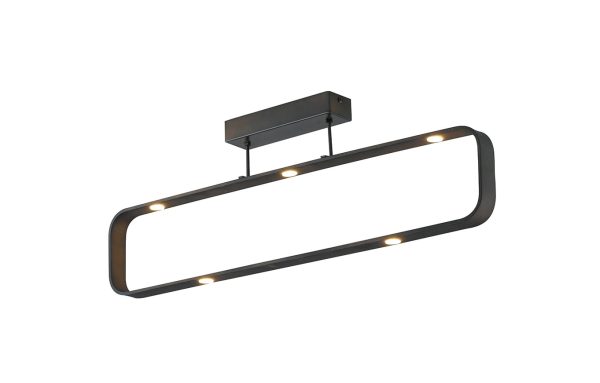 Plafoniera LED Moka corpo marrone 7X5W 2450lm 4000K - Luce Ambiente Design - immagine 1