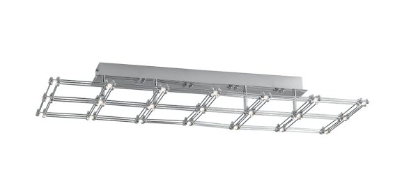 LED-MOLES-PL78 Plafoniera LED Moles corpo cromo 21W 1785lm 4000K - Luce Ambiente Design - immagine 1