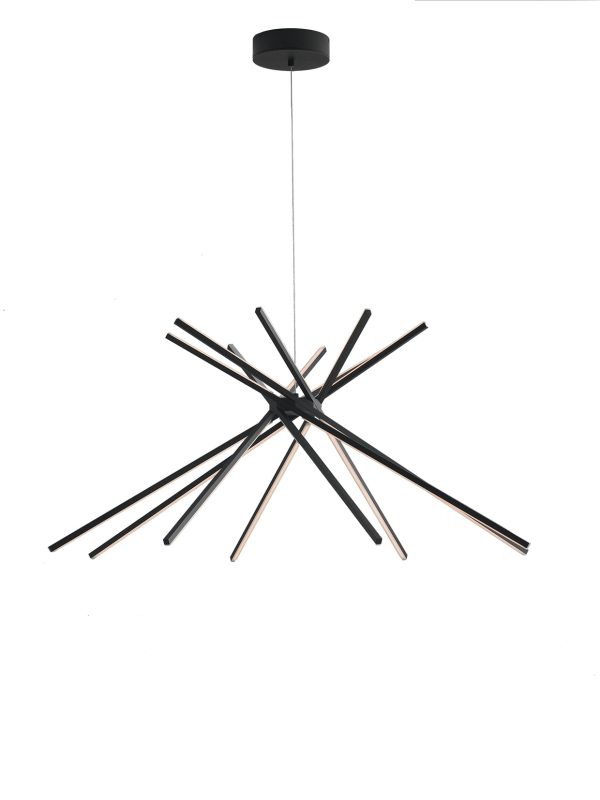 Sospensione LED Shanghai corpo nero 54W 2370lm 4000K - Luce Ambiente Design - immagine 1