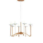 Sospensione LED Sinastra corpo oro rosso 30W 2400lm 3200K - Luce Ambiente Design