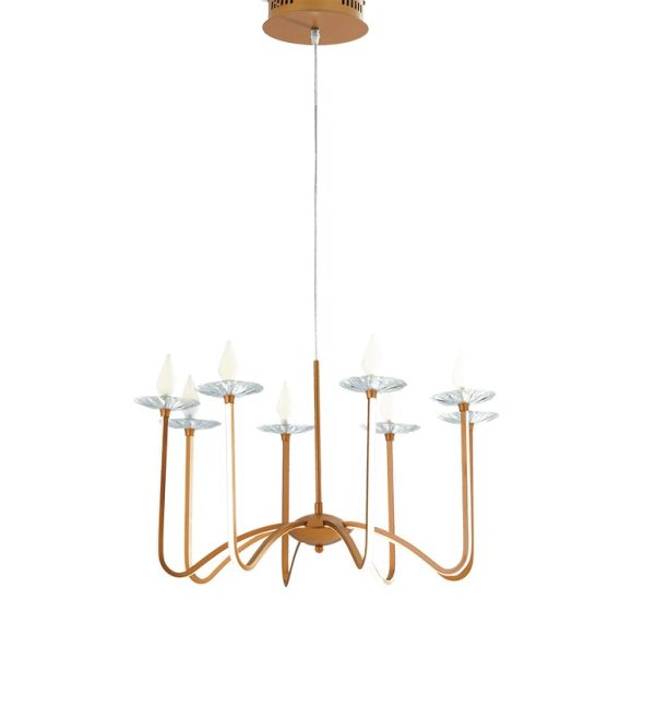 Sospensione LED Sinastra corpo oro rosso 30W 2400lm 3200K - Luce Ambiente Design - immagine 1