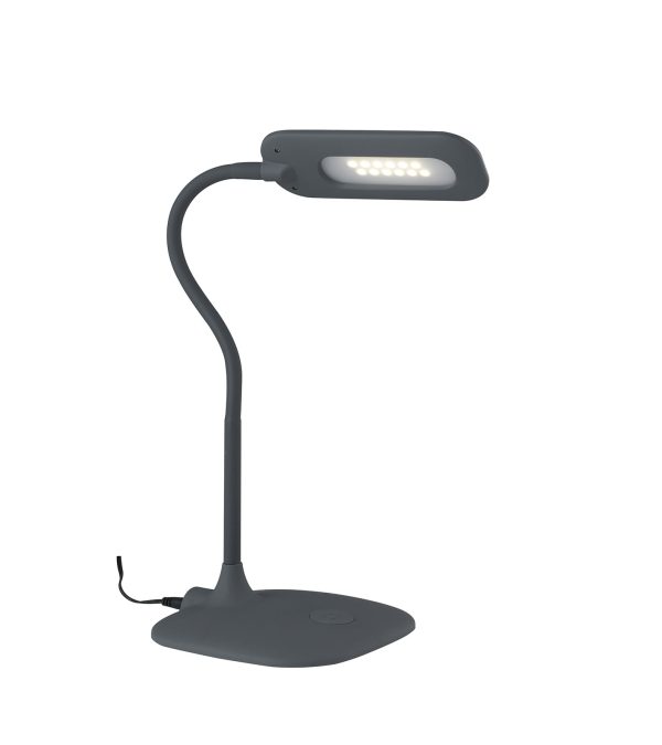 LEDT-DARWIN-GREY Lampada da lettura LED Darwin corpo grigio 4,8W 450lm 4000K - Luce Ambiente Design - immagine 1