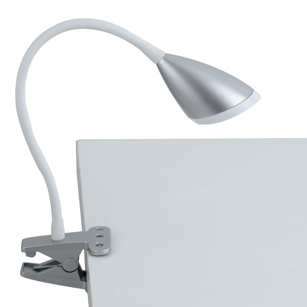 LEDT-HEGEL-SILVER Lampada da lettura LED Hegel corpo argento 3,2W 260lm 4000K - Luce Ambiente Design - immagine 1
