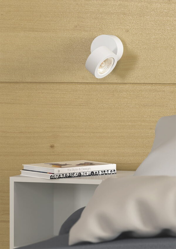 Mini proiettore orientabile Mini Concord LED 7W 850lm 40° bianco dinamico con switch - Beneito Faure - immagine 6
