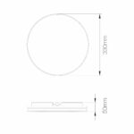 Plafoniera LED Kora bianca tecnologia Switch 2700K-3000K-4000K - Beneito Faure