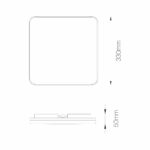 Plafoniera LED Kora bianca tecnologia Switch 2700K-3000K-4000K - Beneito Faure - immagine 2