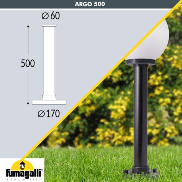 Paletto da giardino Argo 500 per teste da 60mm - Fumagalli - immagine 1