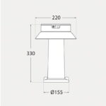 Paletto solare Felice 400 a terra in resina con diffussore in plastica - Fumagalli - immagine 2