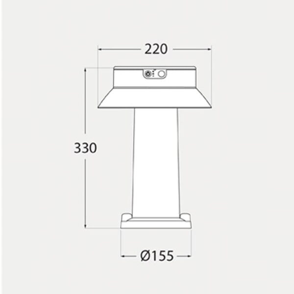 Paletto solare Felice 400 a terra in resina con diffussore in plastica - Fumagalli - immagine 2